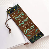 Trust In The Lord Proverbs 3 5 Dragonfly Zipper Style HHRZ19093918WZ Leather Bookmark