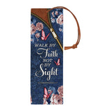 Walk By Faith Not By Sight 2 Corinthians 5 7 Butterfly Denim Style HHRZ14097585WP Leather Bookmark
