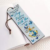 When You Go Through Deep Waters I Will Be With You Isaiah 43 2 Golden Anchor HHRZ19091510XX Leather Bookmark