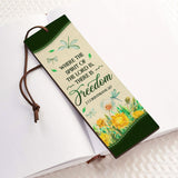 Where The Spirit Of The Lord Is There Is Freedom 2 Corinthians 3 17 Dandelion Dragonfly HHRZ26091162DT Leather Bookmark