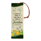 Where The Spirit Of The Lord Is There Is Freedom 2 Corinthians 3 17 Dandelion Dragonfly HHRZ26091162DT Leather Bookmark