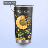 With God All Things Are Possible Matthew 19 26 Sunflower Hummingbird HHRZ19071409IP Stainless Steel Tumbler